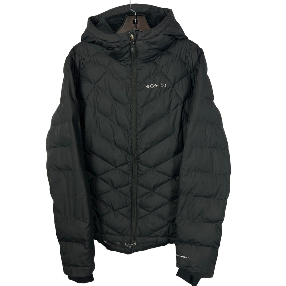 Columbia Heavenly‎ Hooded Jacket Black Omni-Heat Polyester Puffer Quilted XL